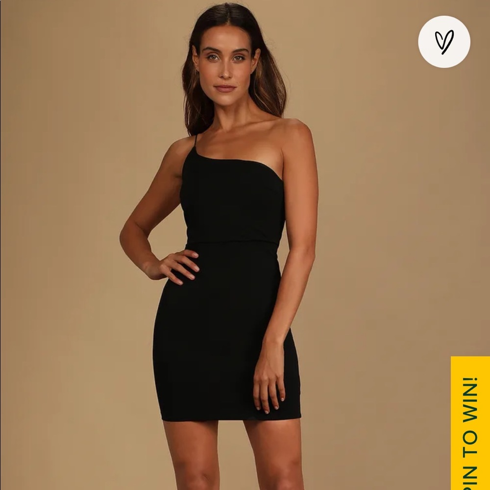 Lulu’s Guest List Black One-Shoulder Bodycon Mini Dress